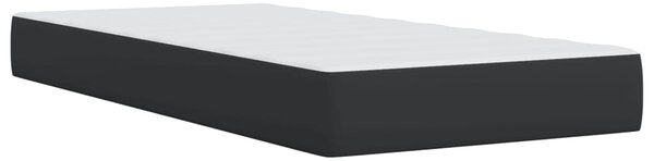 Krevet s oprugama i madracem crni 90x190 cm od umjetne kože - Crna / 90 x 190 cm