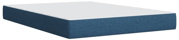 Krevet s oprugama i madracem plavi 140x200 cm od tkanine - Plava / 140 x 200 cm