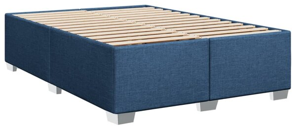 Krevet s oprugama i madracem plavi 140x200 cm od tkanine - Plava / 140 x 200 cm