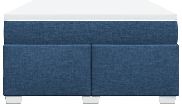 Krevet s oprugama i madracem plavi 140x200 cm od tkanine - Plava / 140 x 200 cm