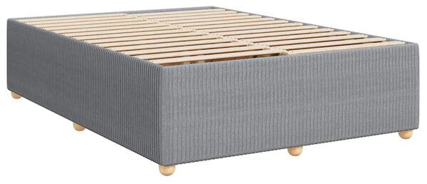Krevet box spring s madracem svjetlosivi 140x200 cm od tkanine - Siva / 140 x 200 cm