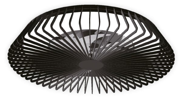 Mantra Iluminación Himalaya Smart LED stropni ventilator, crni, DC, tih, prigušiva, Crno, Dnevni boravak/blagovaonica, Metal
