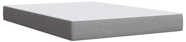 Krevet box spring s madracem svjetlosivi 140x200 cm od tkanine - Siva / 140 x 200 cm