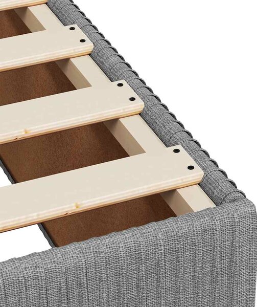 Krevet box spring s madracem svjetlosivi 140x200 cm od tkanine - Siva / 140 x 200 cm