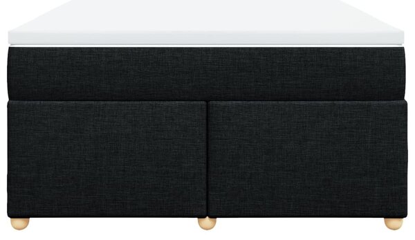 Krevet s oprugama i madracem crni 140x200 cm od tkanine - Crna / 140 x 200 cm