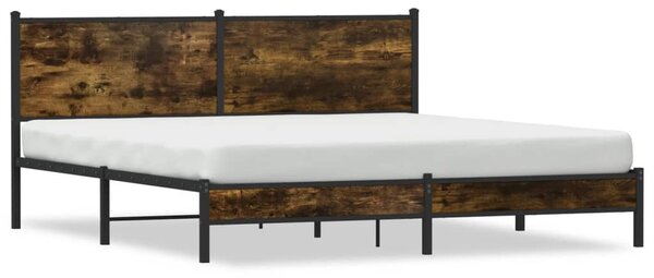 Metalni okvir kreveta bez madraca boja hrasta 160x200 cm - Smeđa / 160 x 200 cm