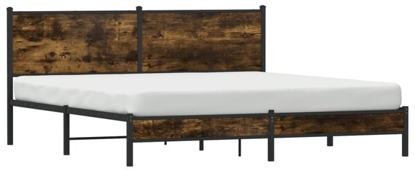 Metalni okvir kreveta bez madraca boja hrasta 160x200 cm - Smeđa / 160 x 200 cm