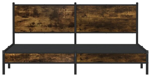 Metalni okvir kreveta bez madraca boja hrasta 160x200 cm - Smeđa / 160 x 200 cm