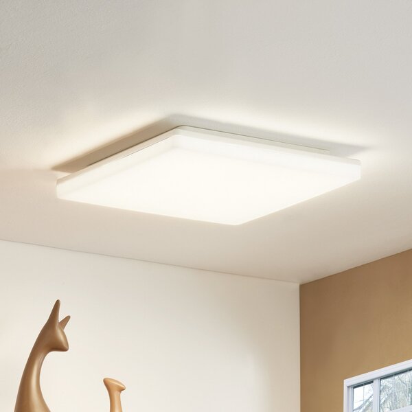 PRIOS Prios LED stropna svjetiljka Artin, 33 cm, bijela, kvadratna, senzor, Bijela, kupaonica, Plastika