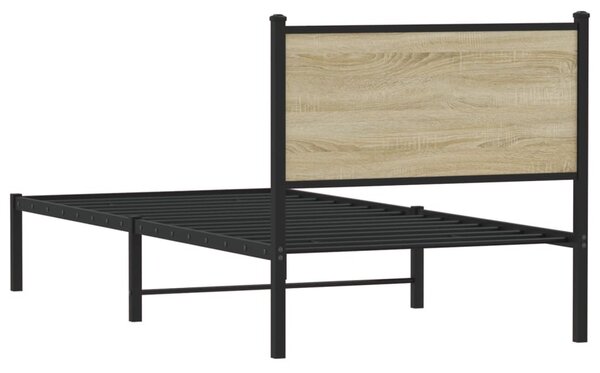 Metalni okvir kreveta bez madraca boja hrasta sonome 90x190 cm - Smeđa / 90 x 190 cm