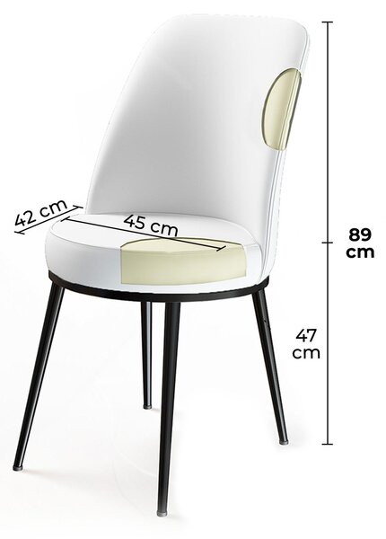 Zondo.hr Set blagovaonskih stolica (6 kom.) Dexagone (krem + smeđa). Akcija -30%. 1102074