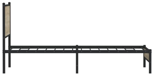 Metalni okvir kreveta bez madraca boja hrasta sonome 100x190 cm - Smeđa / 100 x 190 cm