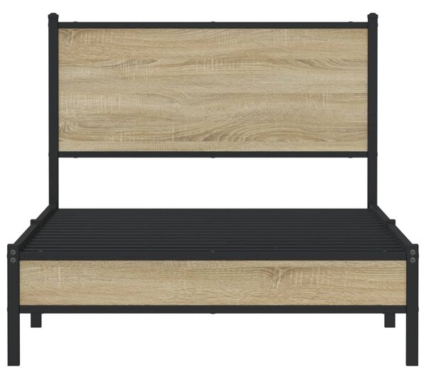 Metalni okvir kreveta bez madraca boja hrasta sonome 100x190 cm - Smeđa / 100 x 190 cm