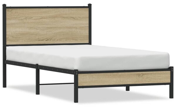 Metalni okvir kreveta bez madraca boja hrasta sonome 100x190 cm - Smeđa / 100 x 190 cm