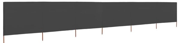 VidaXL Vjetrobran sa 6 panela od tkanine 800 x 80 cm sivi