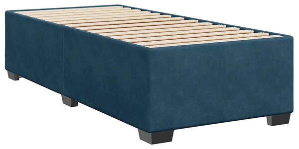 Box spring krevet s madracem plavi 80 x 200 cm baršunasti - Plava / 80 x 200 cm