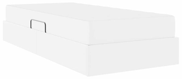Krevet s madracem i skladištem s madracem 2 pcs Bijelo Koža - Bijela / 90 x 190 cm