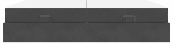 Okvir kreveta s madracem s madracem 2 pcs Crna Baršun - Crna / 200 x 200 cm