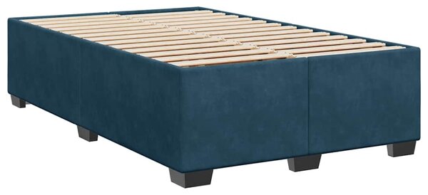 Krevet s oprugama i madracem plavi 120 x 190 cm baršun - Plava / 120 x 190 cm
