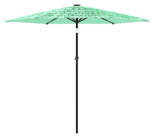 Vrtni suncobran s čeličnom šipkom zeleni 223x223x213 cm - Zelena / 223 x 223 x 213 cm