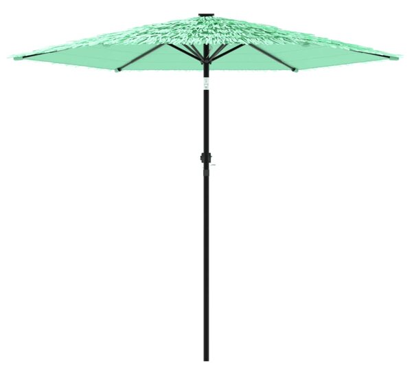Vrtni suncobran s čeličnom šipkom zeleni 223x223x213 cm - Zelena / 223 x 223 x 213 cm