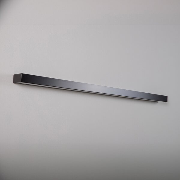 MCJ Mera LED zidna svjetiljka, širina 120cm, crna, 3000K, Crno, Područje hodnika, Metal