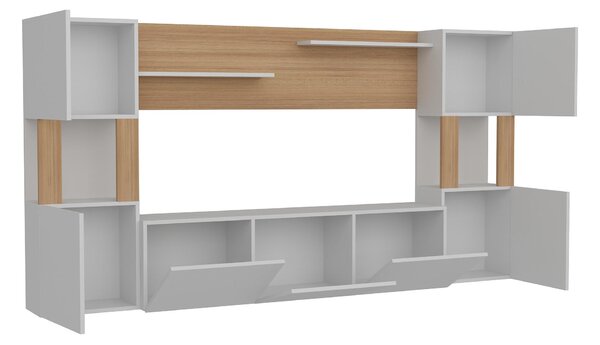 Set za dnevni boravak Loreena (bijela + teak)