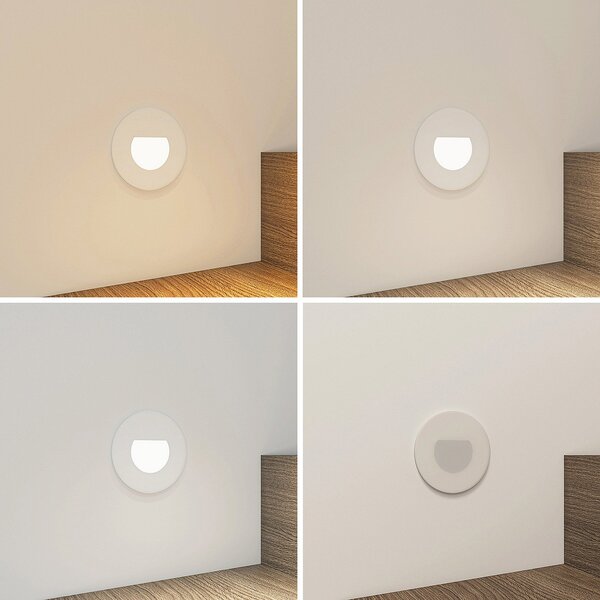 Arcchio LED ugradna svjetiljka Vexi, Ø 7,8 cm, bijela, aluminij, CCT, prigušiva, Bijela, Dnevni boravak/blagovaonica, Aluminij, Okrugla ugradna svjetla
