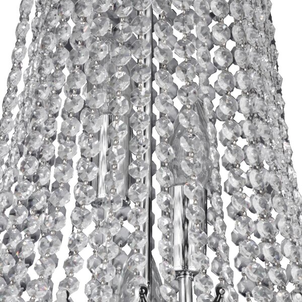 Searchlight Kristalni luster Versailles krom 55 cm, prigušiva, Metalik, Dnevni boravak/blagovaonica, Kristal