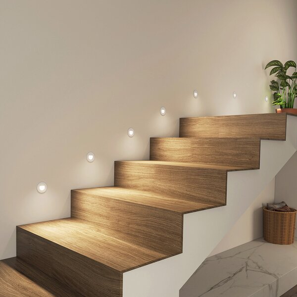 Arcchio LED ugradna svjetiljka Vexi, Ø 7,8 cm, bijela, aluminij, CCT, prigušiva, Bijela, Dnevni boravak/blagovaonica, Aluminij, Okrugla ugradna svjetla