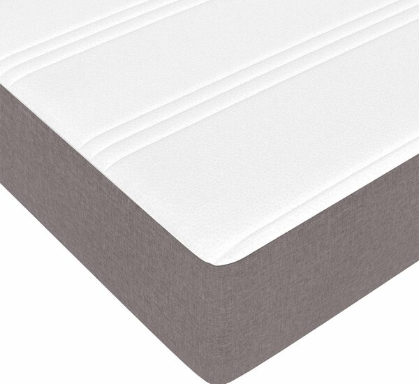 Okvir kreveta s madracem 2 pcs Sivo-smeđa tkanina - Smeđesiva / 80 x 200 cm