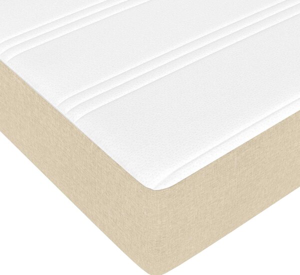 Okvir kreveta s madracem 2 pcs Krema tkanina - Krem / 80 x 200 cm