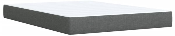 Krevet s oprugama i madracem tamnosivi 140x190 cm od tkanine - Siva / 140 x 190 cm