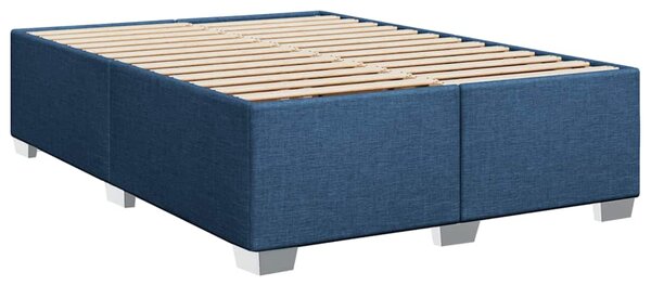 Krevet s oprugama i madracem plavi 140 x 190 cm od tkanine - Plava / 140 x 190 cm