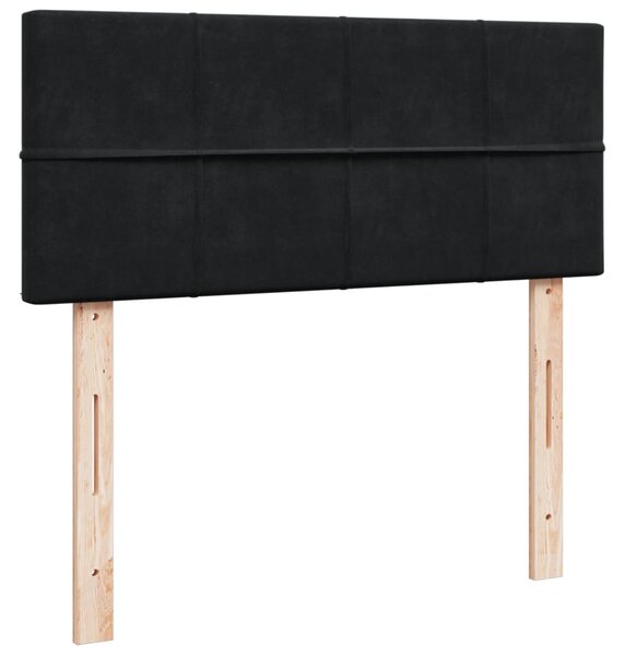 Box spring krevet s madracem crni 120 x 200 cm baršunasti - Crna / 120 x 200 cm