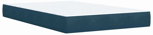 Box spring krevet s madracem tamnoplavi 120 x 200 cm baršunasti - Plava / 120 x 200 cm