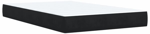 Box spring krevet s madracem crni 120 x 200 cm baršunasti - Crna / 120 x 200 cm