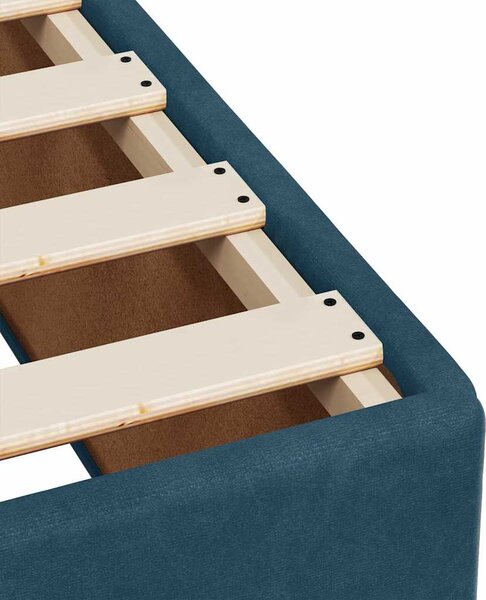 Box spring krevet s madracem tamnoplavi 120 x 200 cm baršunasti - Plava / 120 x 200 cm