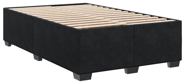 Box spring krevet s madracem crni 120 x 200 cm baršunasti - Crna / 120 x 200 cm
