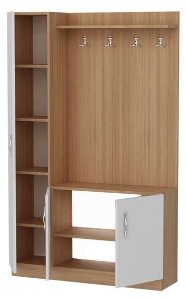 Zondo.hr Set za predsoblje Neturella (bijela + teak). Akcija -30%. 1102378