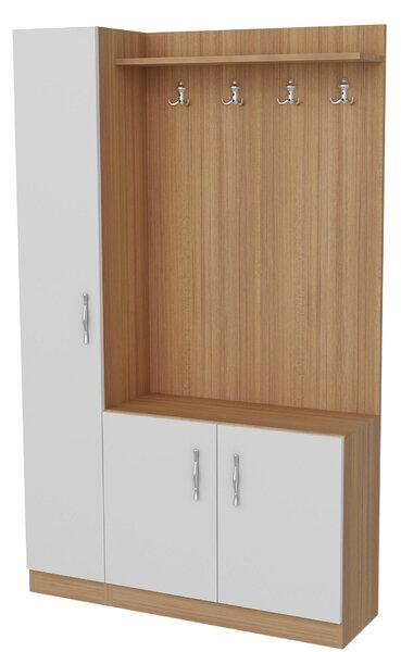 Zondo.hr Set za predsoblje Neturella (bijela + teak). Akcija -30%. 1102378