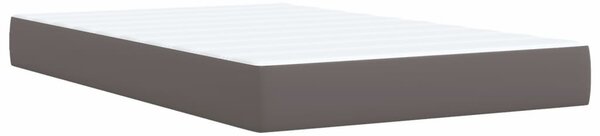 Krevet s oprugama i madracem sivi 120x200 cm od umjetne kože - Siva / 120 x 200 cm