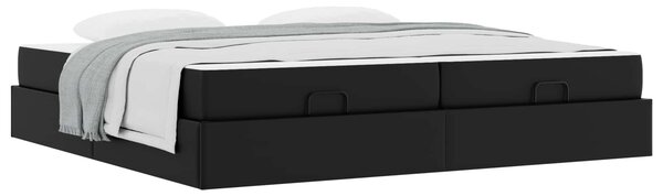 Okvir kreveta s madracem s madracem 2 pcs Crna PVC - Crna / 200 x 200 cm