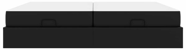 Okvir kreveta s madracem s madracem 2 pcs Crna PVC - Crna / 200 x 200 cm