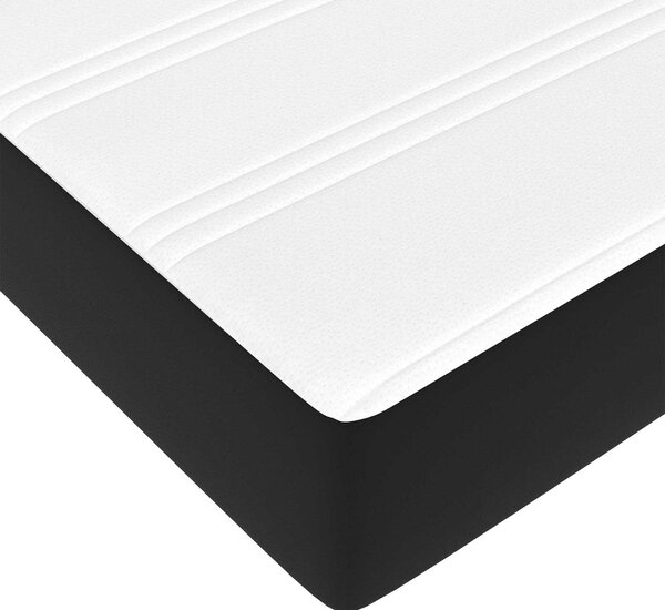 Okvir kreveta s madracem s madracem 2 pcs Crna PVC - Crna / 200 x 200 cm