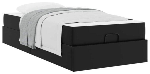 Okvir kreveta s madracem Ostalo 2 pcs Crna PVC - Crna / 90 x 190 cm