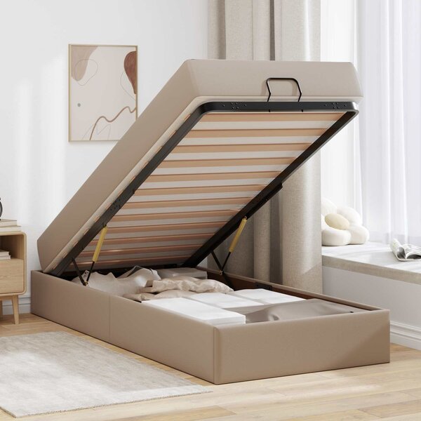 Okvir kreveta s madracem Ostalo 2 pcs Smeđa PVC - Žućkastosmeđa / 90 x 190 cm