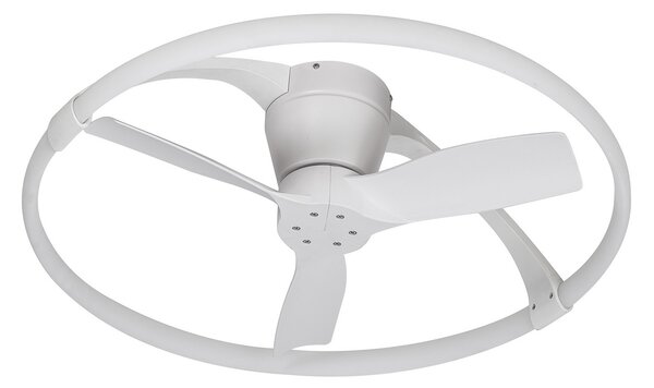 Mantra Iluminación Nepalski mini LED stropni ventilator, upravljanje putem aplikacije, bijeli, prigušiva, Bijela, Dnevni boravak/blagovaonica, Metal