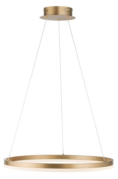 Paul Neuhaus LED viseća svjetiljka Titus, Ø 60 cm, mesing, mogućnost, prigušiva, Zlato / mjed, Dnevni boravak/blagovaonica, Metal