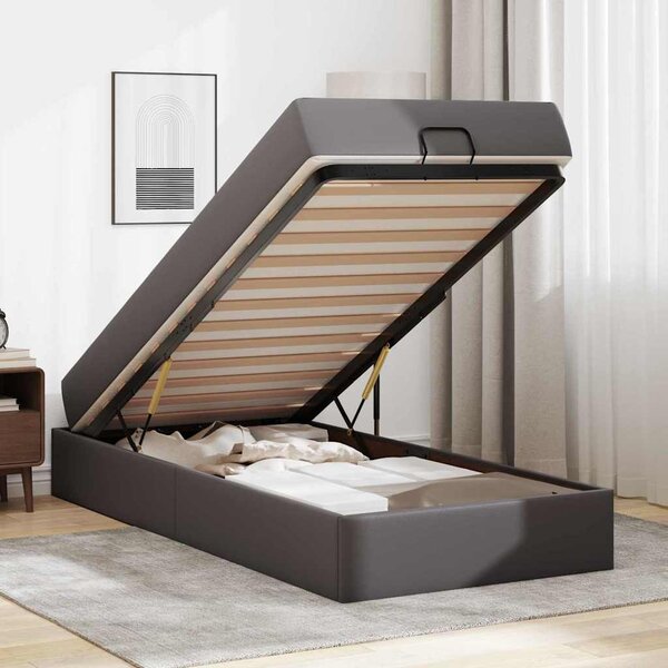 Okvir kreveta s madracem Ostalo 2 pcs Siva PVC - Siva / 90 x 190 cm